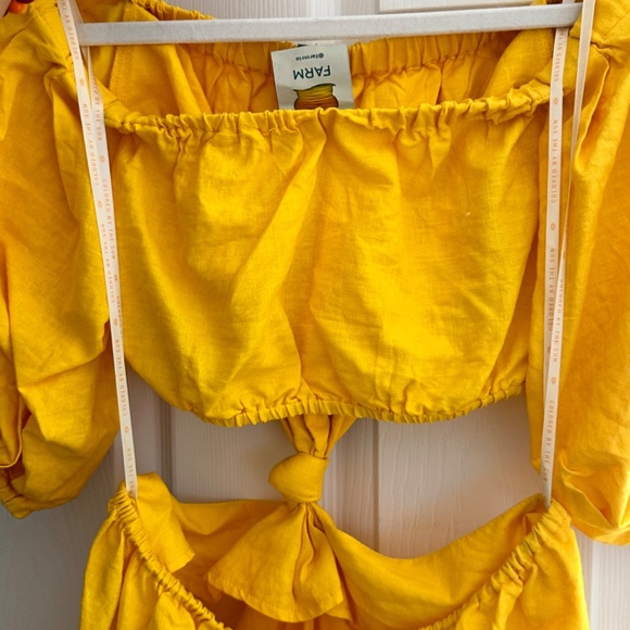 NWT Farm Rio MIDI YELLOW DRESS - Picture 3 of 3